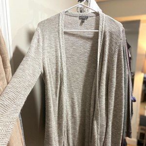 Express long-sleeve, bell bottom sleeved cardigan